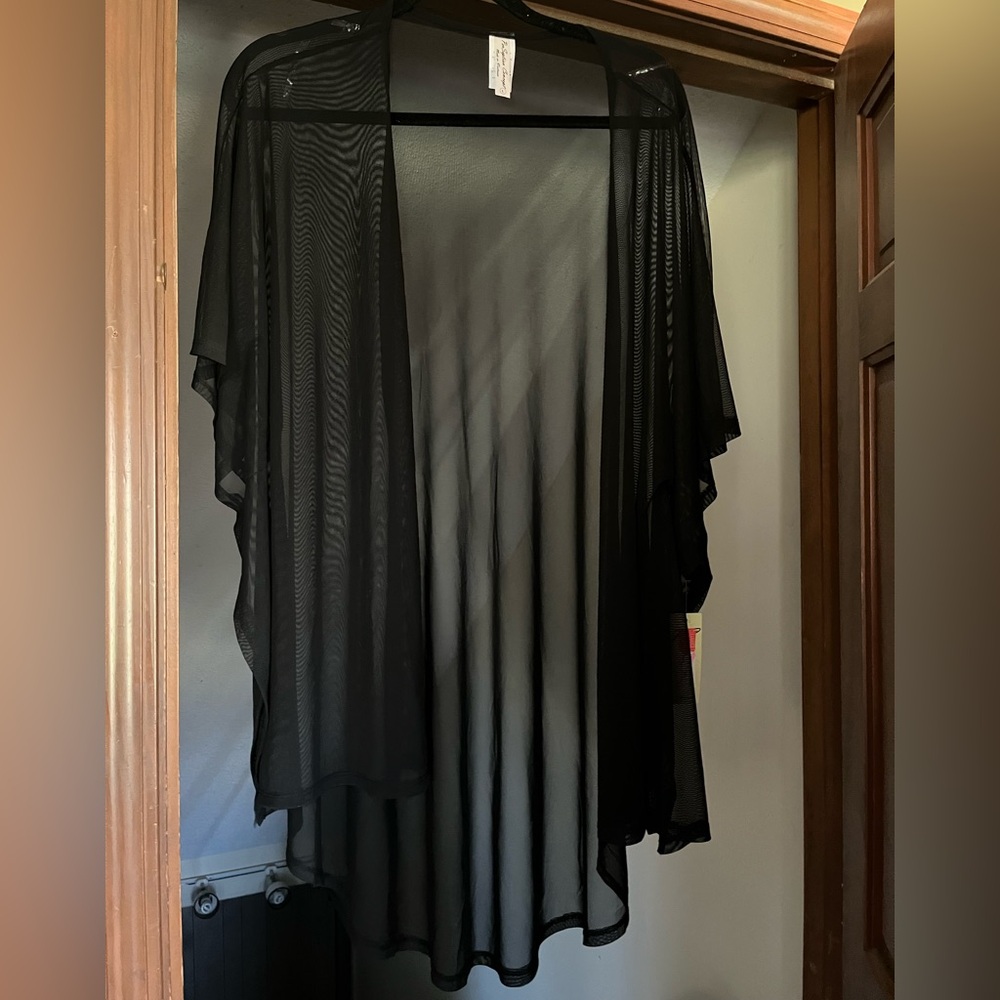 PerSeption Concept Black Mesh Cover-Up Brand New Size Large
